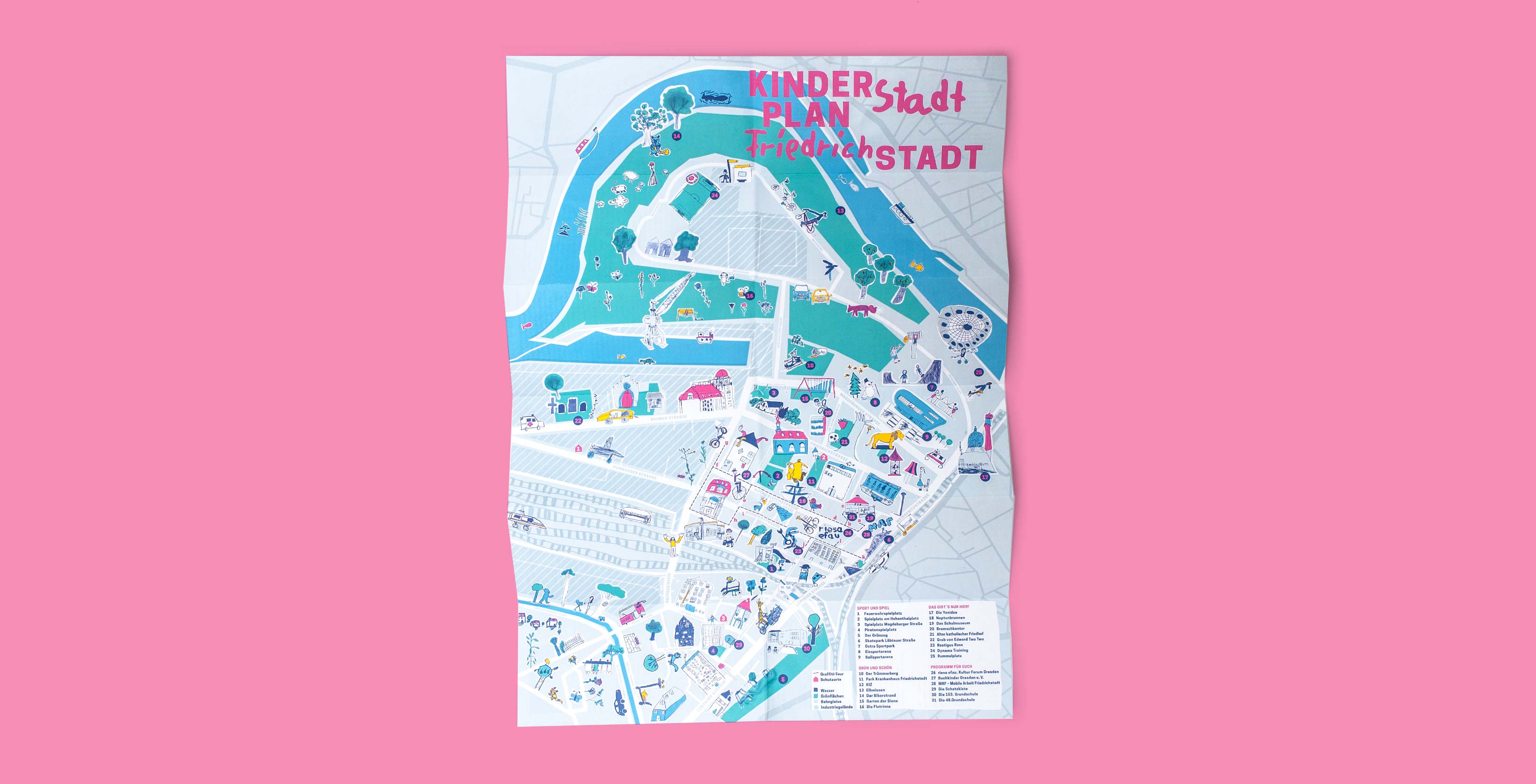 +minus2, Grafikdesign, Dresden, Friedrichstadt, Kinder, Stadt, Plan